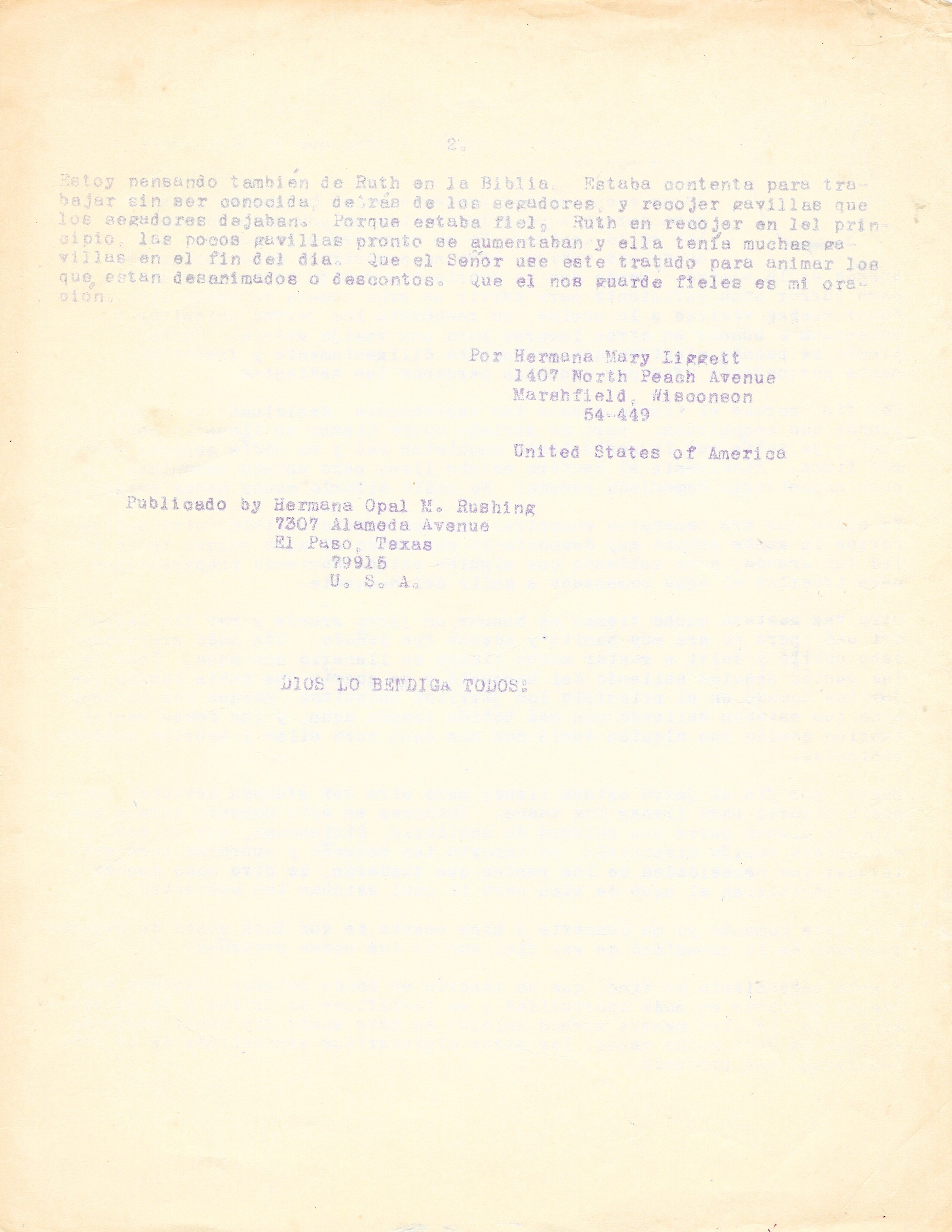 Pope Family Albums / Opal Neill Pope Rushing Missionary Work El Paso TX 1959 1961