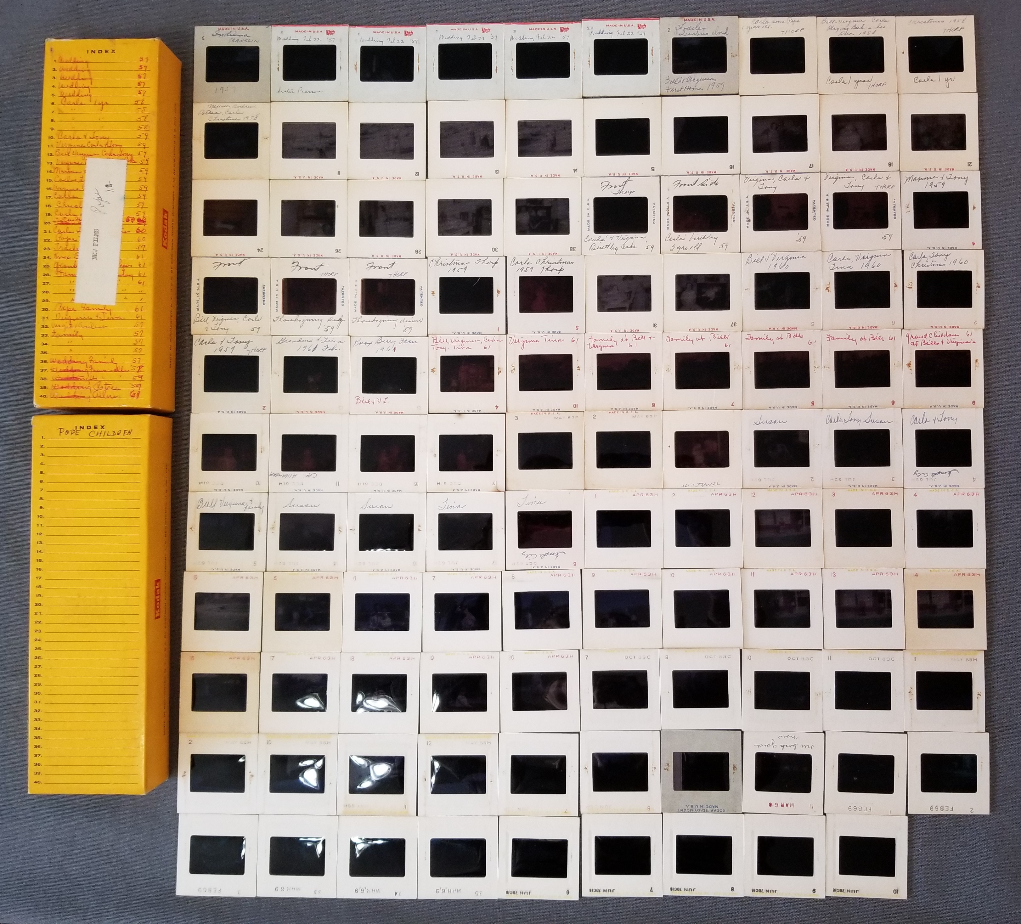 Pope Family Albums / Wilson Pope Family Slides / William Ernest Virginia Wilson Pope Family Extended Wilson Family 1957 1970